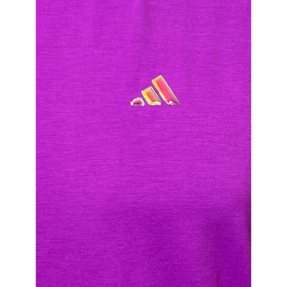 Adidas Men’s Training Tank Top Purple Blue S Logo Slim Activewear Gym Workout - Picture 15 of 15